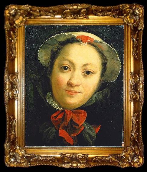 framed  Carl Gustaf Pilo Portrait of Mrs Charlotta Pilo, ta009-2